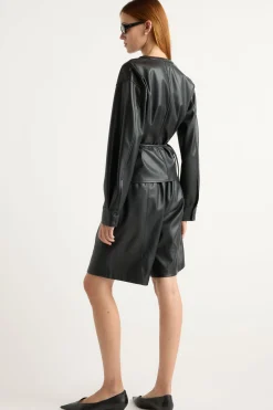 Hua Jia Sarit Vegan Leather Wrap Top< Tops