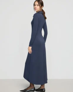 Hua Shang Group (H.K.) Ltd Shawna Button-Accent Collared Dress< Dresses