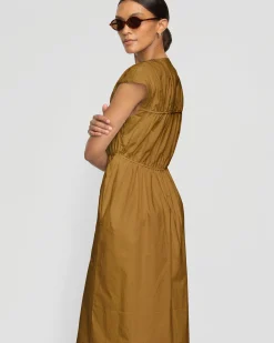 Fashion Apparels Shreya Tie-Front Organic Cotton Dress< Dresses