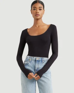 UBASE INTERNATIONAL, INC. Skyler Square-Neck Long-Sleeve Tee< Tees|Tops