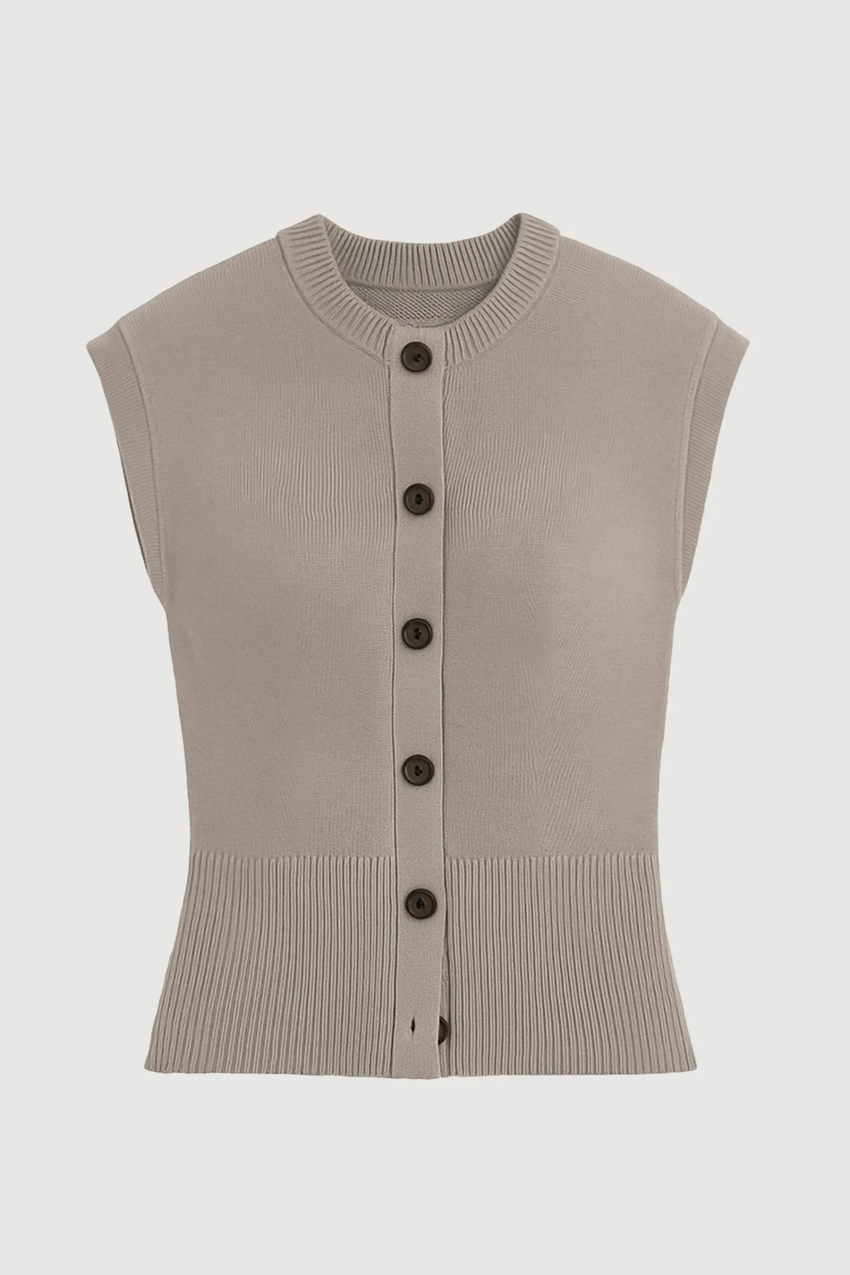 Brilliant Wise Corporation Limited Solea Button Knit Vest< Sweaters|Tops
