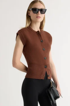 Brilliant Wise Corporation Limited Solea Button Knit Vest< Sweaters|Tops