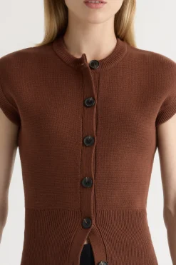 Brilliant Wise Corporation Limited Solea Button Knit Vest< Sweaters|Tops
