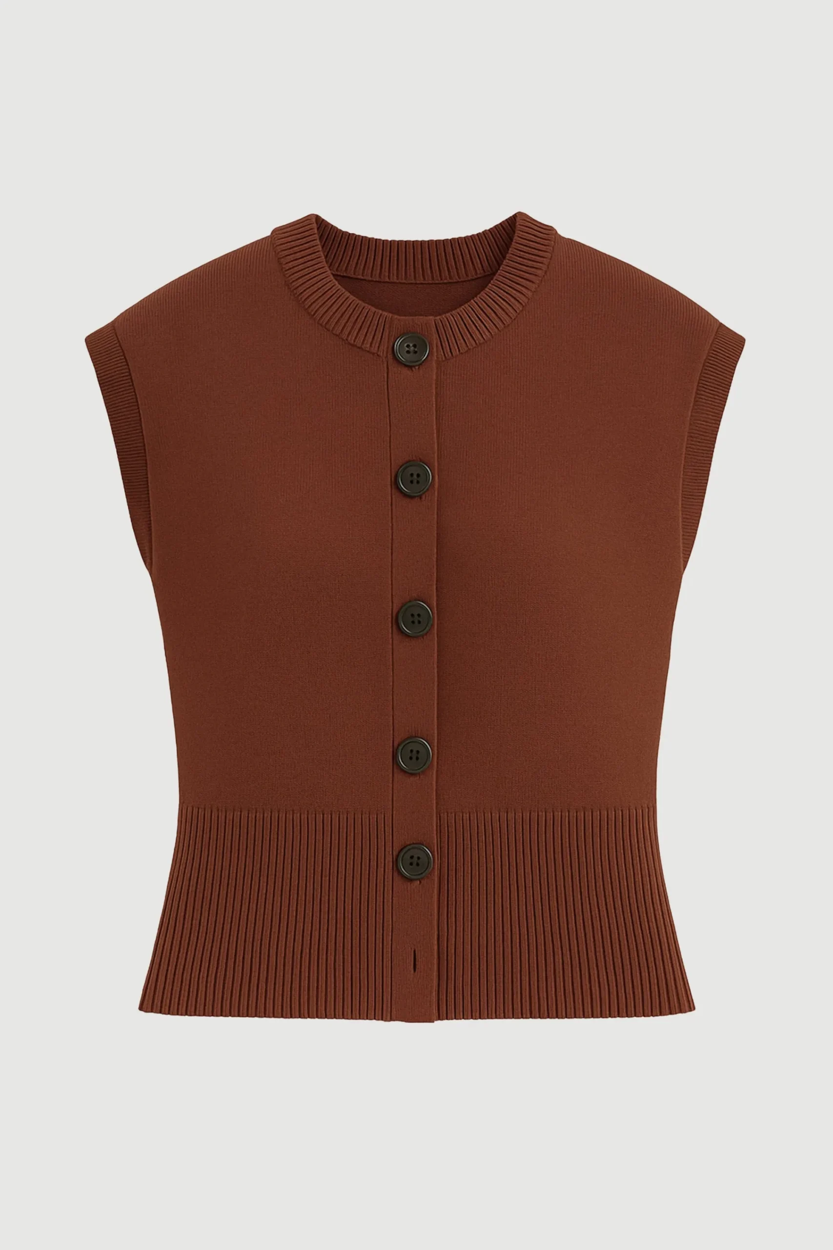 Brilliant Wise Corporation Limited Solea Button Knit Vest< Sweaters|Tops