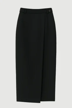 Hua Jia Spencer Suiting Wrap Maxi Skirt< Skirts