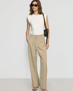 Hua Jia Suni Tailored Straight Leg Pant< Pants