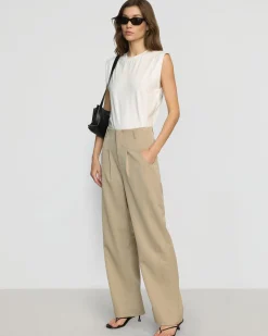 Hua Jia Suni Tailored Straight Leg Pant< Pants