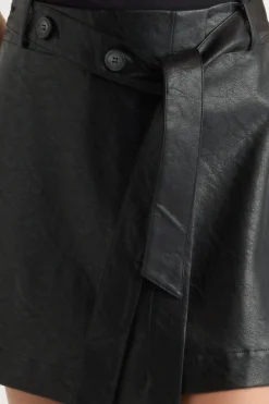 Hua Jia Tanner Vegan Leather Wrap Skirt< Skirts