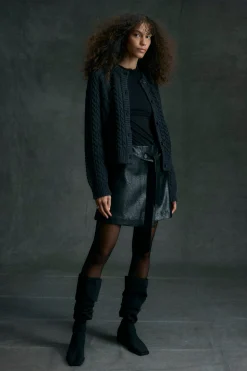 Hua Jia Tanner Vegan Leather Wrap Skirt< Skirts