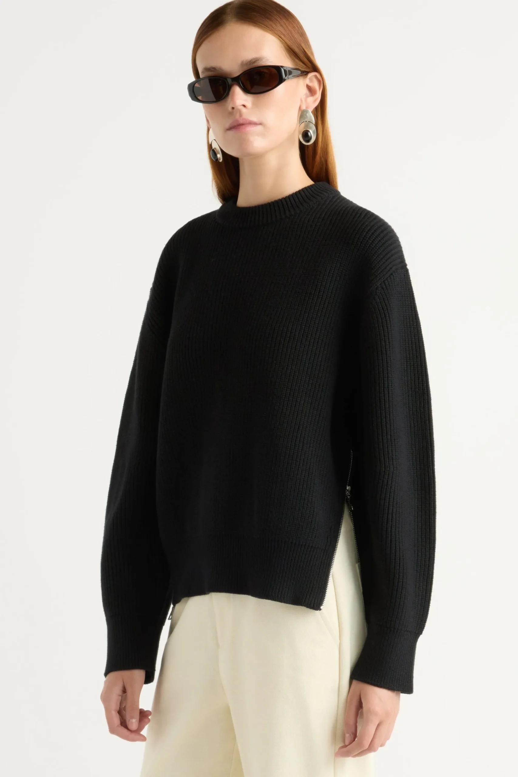 Brilliant Wise Corporation Limited Tate Organic Cotton Side-Zip Sweater< Sweaters