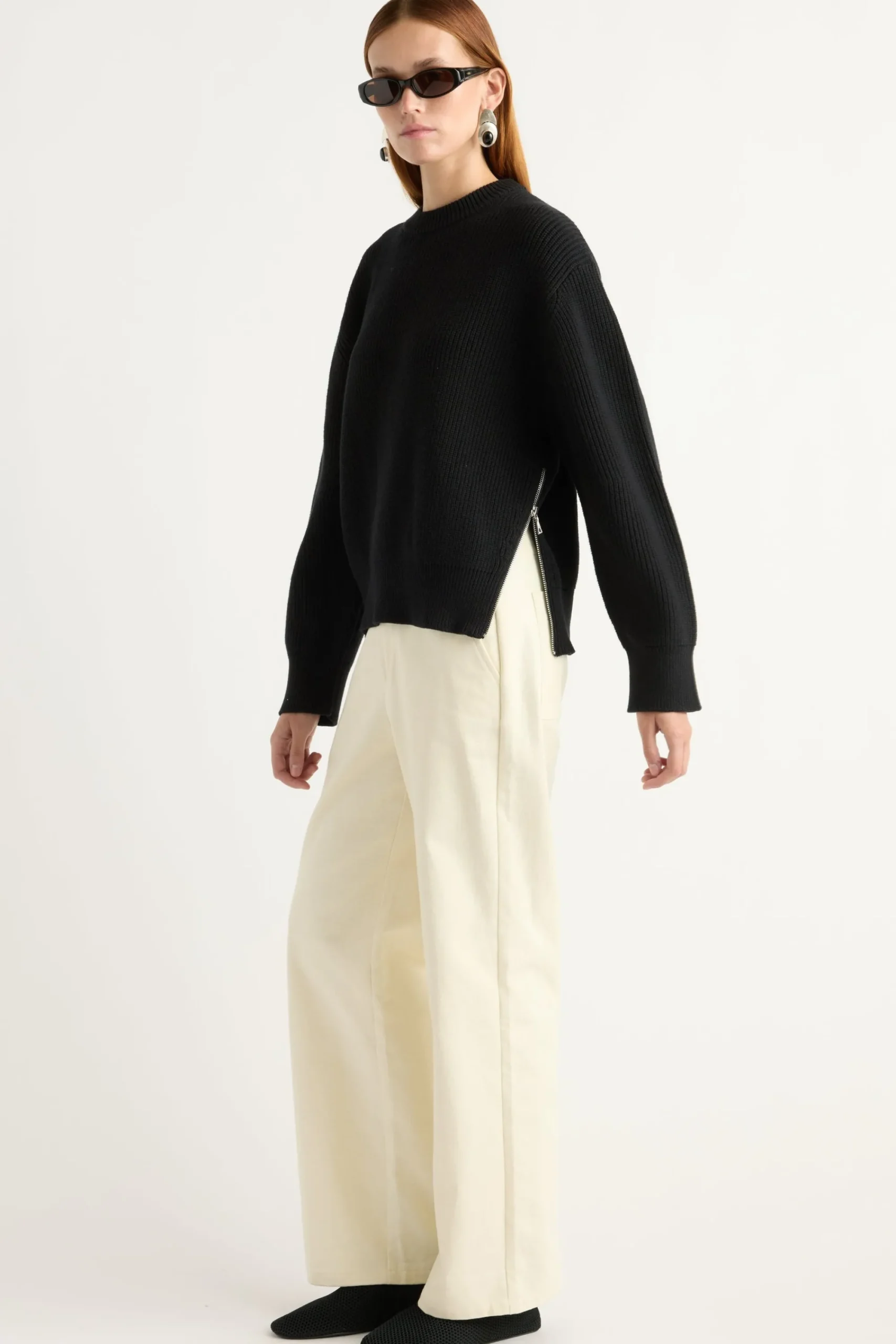 Brilliant Wise Corporation Limited Tate Organic Cotton Side-Zip Sweater< Sweaters