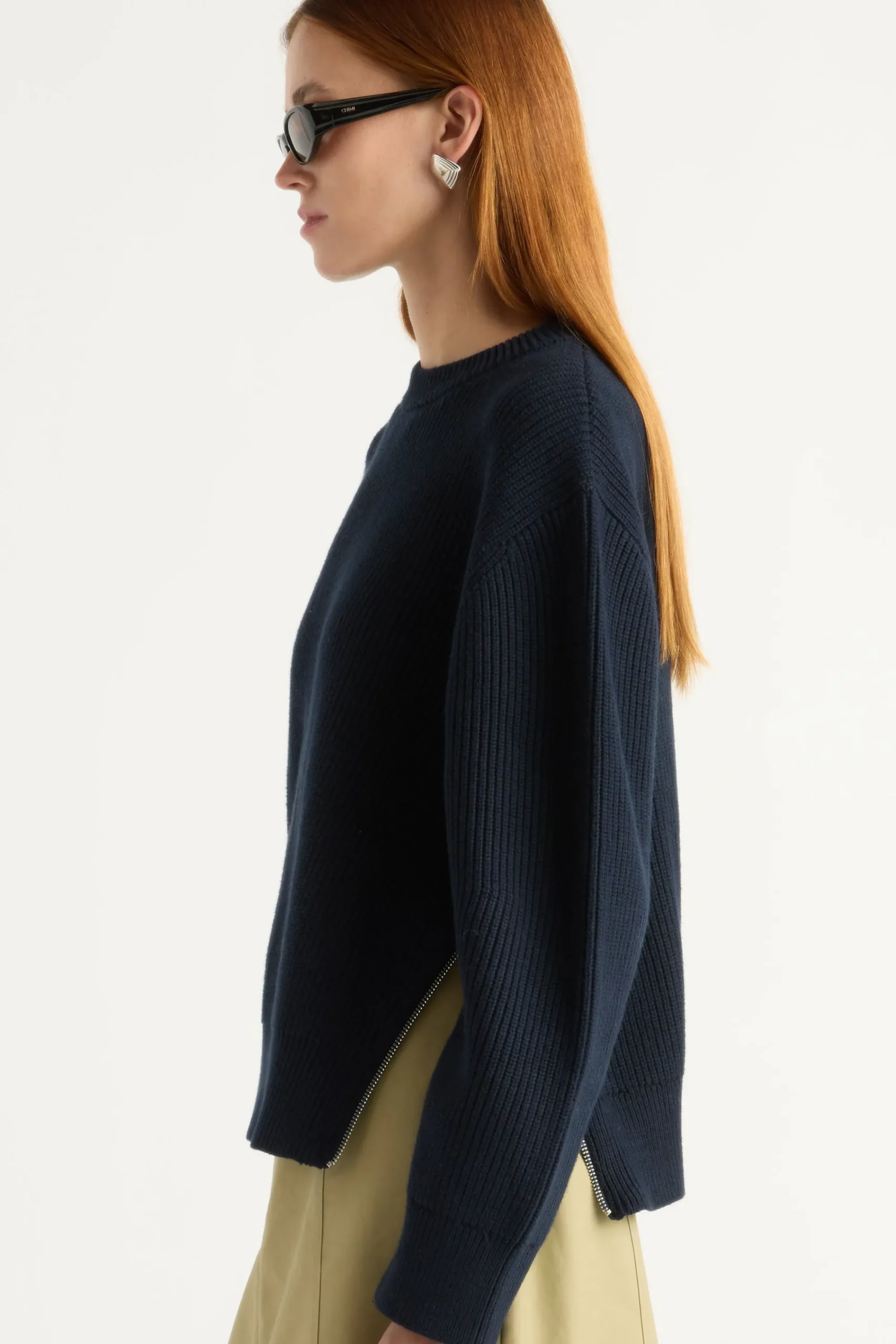 Brilliant Wise Corporation Limited Tate Organic Cotton Side-Zip Sweater< Sweaters