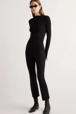 Lever Style LLC Tez Kick-Flare Ponte Stretch Pant< Pants