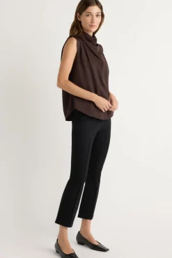 Lever Style LLC Tez Kick-Flare Ponte Stretch Pant< Pants