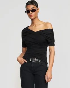 Asia Consultancy Co., Ltd Thalia Ruched Off-Shoulder Tee< Tees|Tops