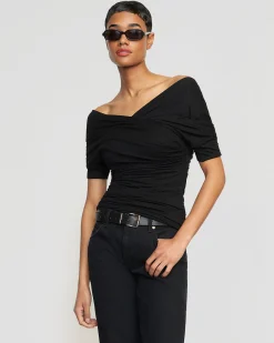 Asia Consultancy Co., Ltd Thalia Ruched Off-Shoulder Tee< Tees|Tops