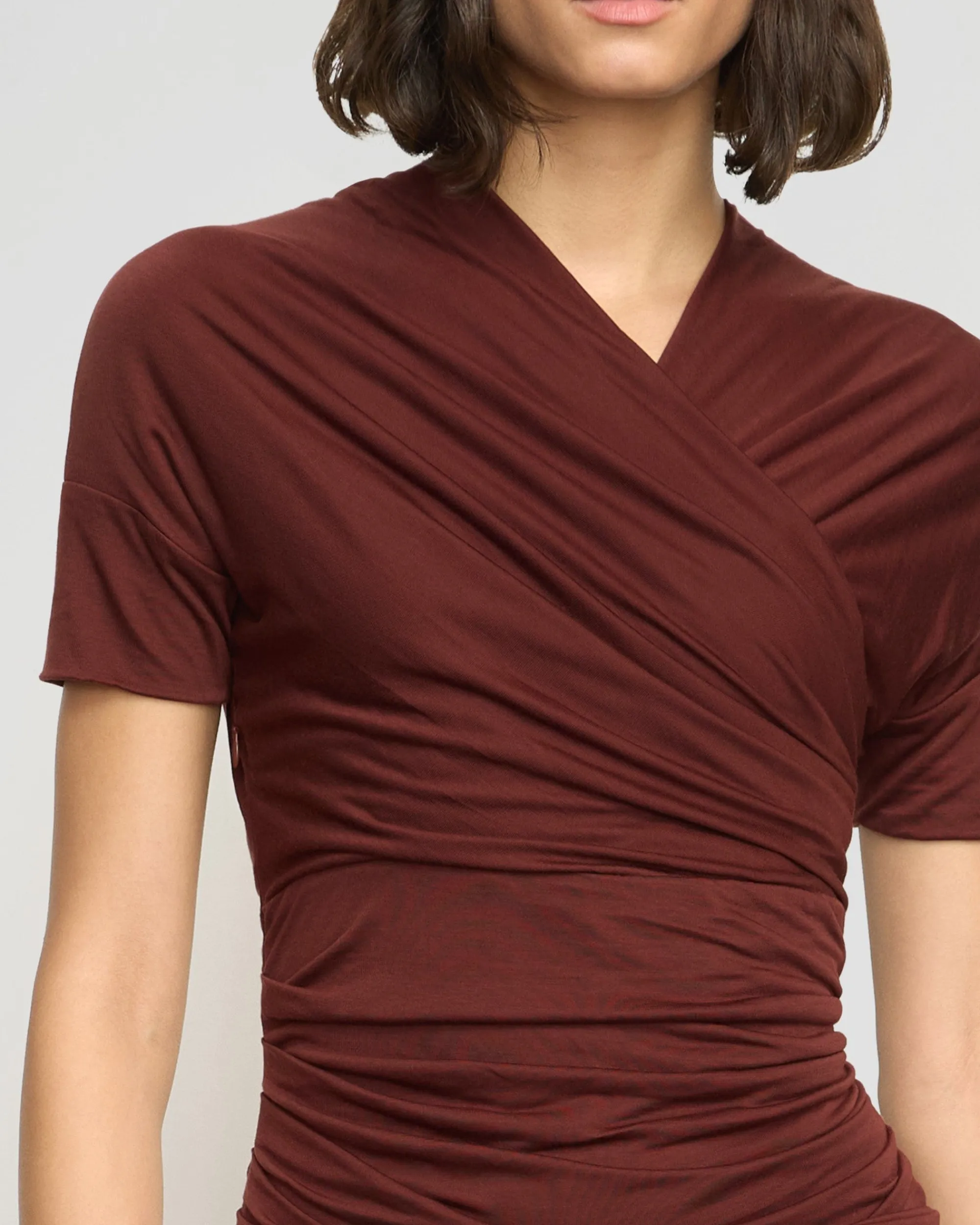 Asia Consultancy Co., Ltd Thilda Ruched Off-Shoulder Dress< Dresses