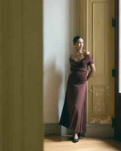 Asia Consultancy Co., Ltd Thilda Ruched Off-Shoulder Dress< Dresses