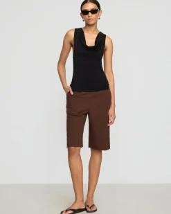 Brilliant Wise Corporation Limited Valerie Cowl-Neck Racerback Knit Top< Sweaters|Tops
