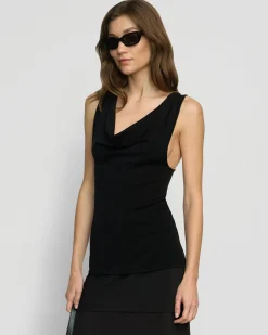 Brilliant Wise Corporation Limited Valerie Cowl-Neck Racerback Knit Top< Sweaters|Tops