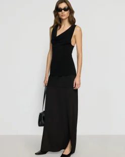 Brilliant Wise Corporation Limited Valerie Cowl-Neck Racerback Knit Top< Sweaters|Tops