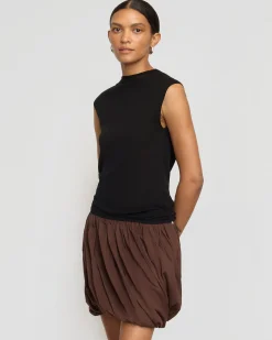 Brilliant Wise Corporation Limited Vallo Semi-Sheer Cowl-Back Knit Blouse< Sweaters|Tops