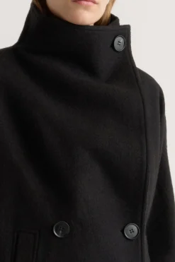 Hua Jia Vashti Wool-Blend Collared Peacoat< Outerwear
