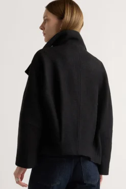 Hua Jia Vashti Wool-Blend Collared Peacoat< Outerwear