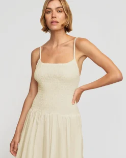 Fashion Apparels Venus Smocked Midi Dress< Dresses