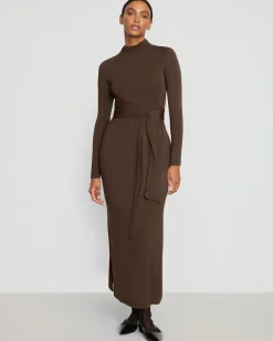 Lever Style LLC Vero Tie-Front Long-Sleeve Dress< Dresses