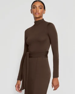Lever Style LLC Vero Tie-Front Long-Sleeve Dress< Dresses