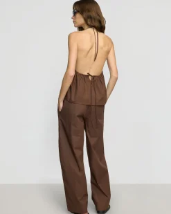 Fashion Apparels Vesna Organic Cotton Halter V-Neck Top< Tops