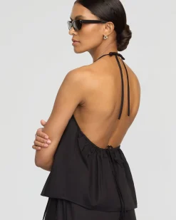 Fashion Apparels Vesna Organic Cotton V-Neck Halter Top< Tops