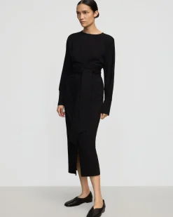 Asia Consultancy Co., Ltd Wei Tie-Front Organic Cotton Dress< Dresses