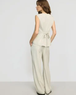 Hua Jia Yan Wide Barrel-Leg Pant< Pants