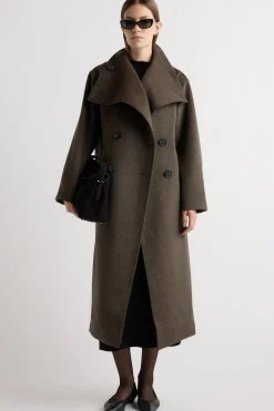 Hua Jia Zephra Wool-Blend Collared Maxi Coat< Outerwear